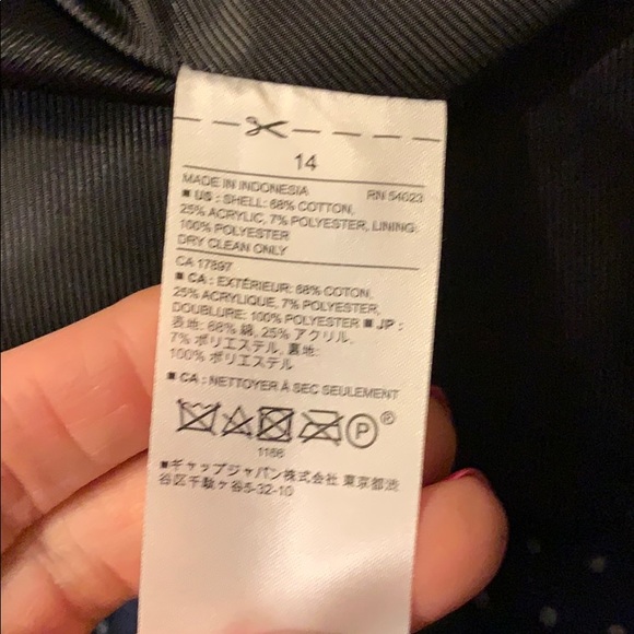 NWOT Banana Republic Navy & Turquoise Tweed Blazer - Picture 6 of 6